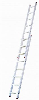 Uitschuifbare ladder 2x8 treden 4,85meter *NIEUW* - 1