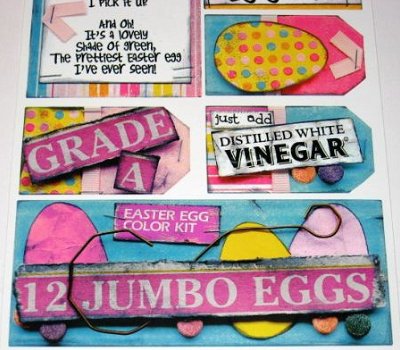 Cardstock stickervel Pasen / Eggs to die for van Bo Bunny - 2