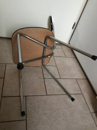 Puntgave vintage formica keukenstoel gevlamd. Fifties - Afbeelding 6