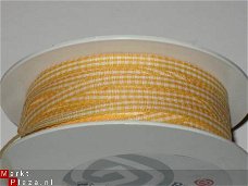 Ruitjes / ruit lint geel / wit 0,5 cm breedte van Rayher