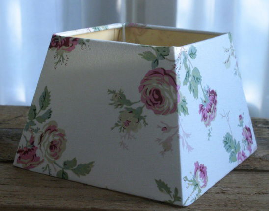 lampenkap met rozen (romantisch / brocant) - Afbeelding 3