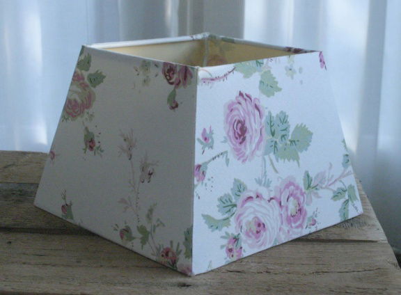 lampenkap met rozen (romantisch / brocant) - Afbeelding 4