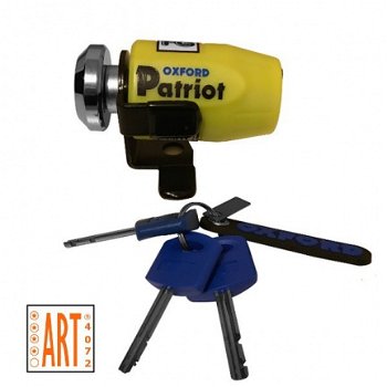 Oxford Patriot ART 4 sterren gekeurd schijfremslot met pensluiting - 2