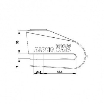 Oxford Alpha XA14 ART 4 sterren schijfremslot met alarm - 4