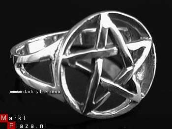 Ring pentagram wicca IR04 - 1