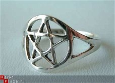 Ring pentagram wicca IR04