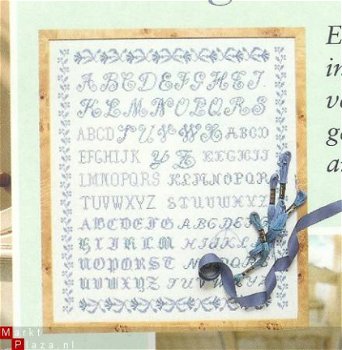borduurpatroon 1072 letterlap met alfabet - 1