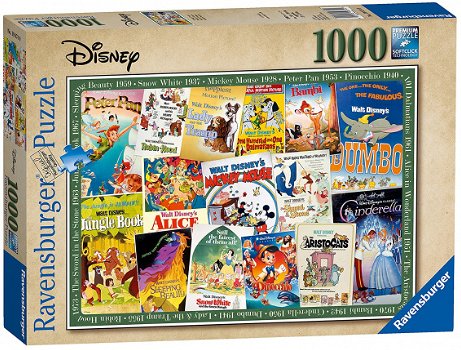 Ravensburger - Disney Vintage Movie Posters - 1000 Stukjes Nieuw - 2