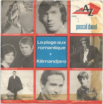 Pascal Danel ‎: La Plage Aux Romantiques / Kilimandjaro (1966) - 1