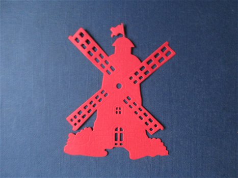 226 stans Hollandse molen [rood] - 1