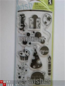 inkadinkado clear stamp birthday fun - 1