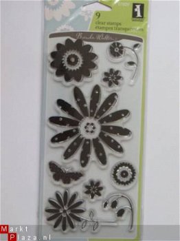 inkadinkado clear stamp pretty florals - 1