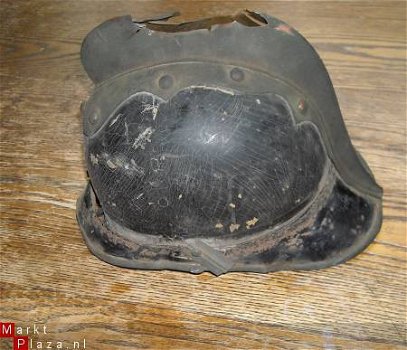 Antieke gezwarte koperen helm ca 1880. - 1