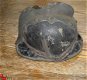 Antieke gezwarte koperen helm ca 1880. - 2 - Thumbnail