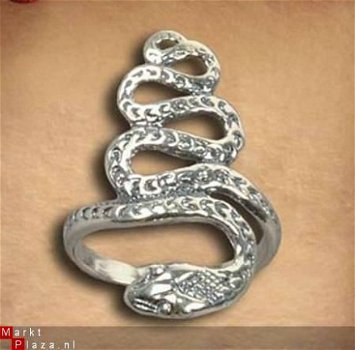 Ring slangmotief kobra uit sterling zilver FR05 - 1