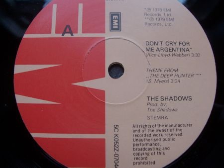 THE SHADOWS DON'T CRY FOR ME ARGENTINA 5X - Afbeelding 2