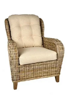 Rieten fauteuil Las Vegas kobo grey - super rotan stoel