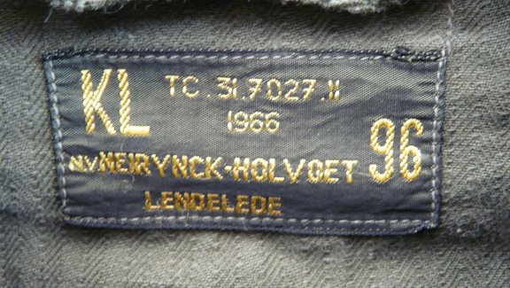 Jas, Gevechts, Uniform, VT, M58 Visgraatdessin, MvO, KL, maat: 96, 1966.(Nr.1) - 3