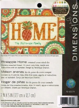 DIMENSIONS Borduurpakket PINEAPPLE HOME - 1