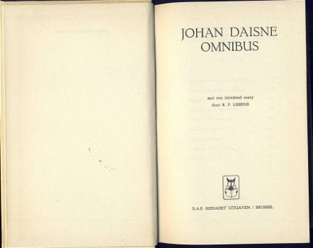 JOHAN DAISNE OMNIBUS**ACHT ROMANS**D.A.P. REINAERT BRUSSEL - 2