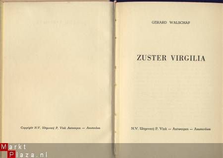 GERARD WALSCHAP**ZUSTER VIRGILIA**WITTE HARD-COVER P. VINK - 2