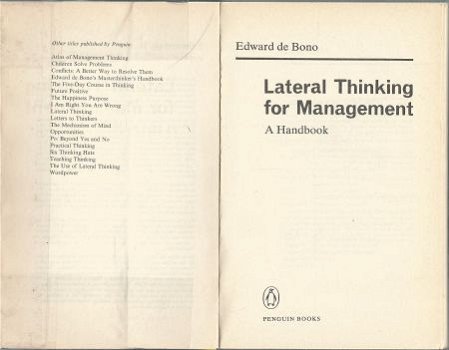 EDWARD DE BONO**LATERAL THINKING FOR MANAGEMENT** - 3