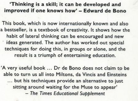 EDWARD DE BONO**LATERAL THINKING**THINKING AS A SKILL** - 2