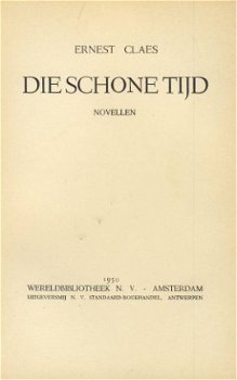 ERNEST CLAES**DIE SCHONE TIJD**GROENE TEXTUUR LINNEN BOEKBAN - 3