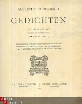 ALBRECHT RODENBACH**GEDICHTEN**LEO VAN PUYVELDE. - 1