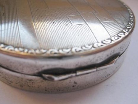 Art Deco poederdoos, zilver, compleet - 2