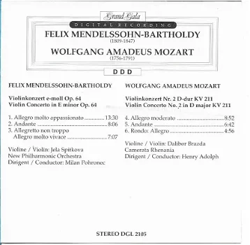 CD - Mendelssohn-Bartholdy - Mozart - 1