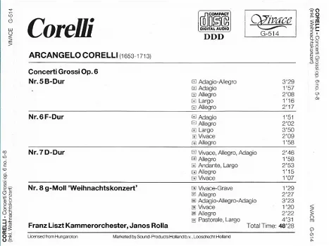 CD - Corelli - Concerti Grossi op.6 no. 5-8 - 1