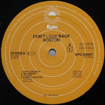 LP - BOSTON - Don't look back - 2
