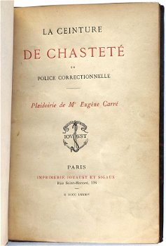 La Ceinture de chasteté en police correctionnelle 1884 Carré - 1