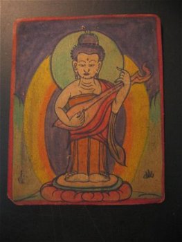 Mooi bidprentje Tibetaanse God van de gedichten en de verzen - 1