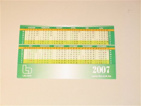 Sticker - Kalender - LBC-NVK - 2007 - 1