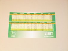 Sticker - Kalender - LBC-NVK - 2007