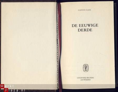 GASTON CLAES**DE EEUWIGE DERDE**BRUINE BECKERS HARDCOVER - 2