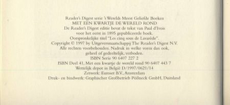 PAUL D' IVOI**MET EEN KWARTJE DE WERELD ROND**READERS DIGEST - 3