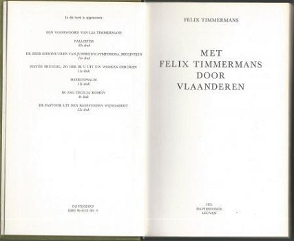 FELIX TIMMERMANS**MET FELIX TIMMERMANS DOOR VLAANDEREN** - 1