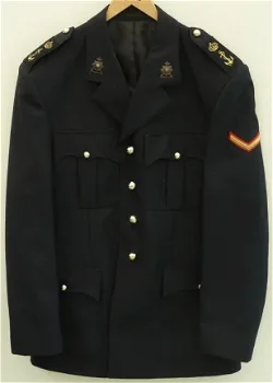 Uniform (Jas&Broek) Blauwe DT (Daags Tenue), Korps Mariniers, Koninklijke Marine, Maat: 47-44, 2009. - 0