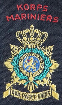 Embleem, Mouw, VT, Korps Mariniers, Koninklijke Marine, jaren'50/'60.(Nr.1) - 0