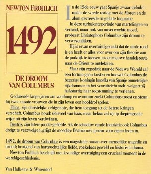 NEWTON FROHLICH**1492 DE DROOM VAN COLUMBUS**WIT-GELE KARTONNEN HARDCOVER.** - 2
