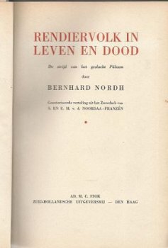 BERNARD NORDH**RENDIERVOLK IN LEVEN EN DOOD**ROZE TEXTUUR LI - 3