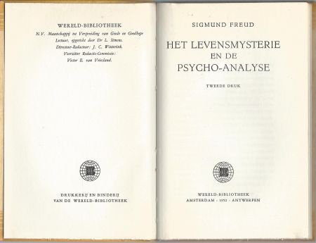 SIGMUND FREUD**HET LEVENSMYSTERIE EN DE PSYCHO-ANALYSE** - 2