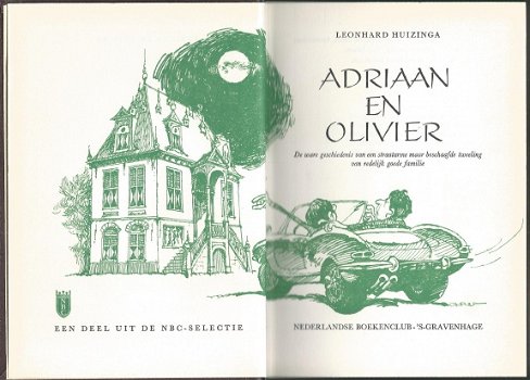 LEONHARD HUIZINGA**ADRIAAN EN OLIVIER**NBC-LUXE-UITGAVE - 2