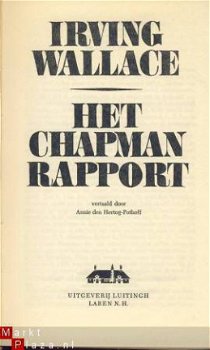 IRVING WALLACE**HET CHAPMAN RAPPORT**TEXTUUR LINNEN BOEKBAND - 4