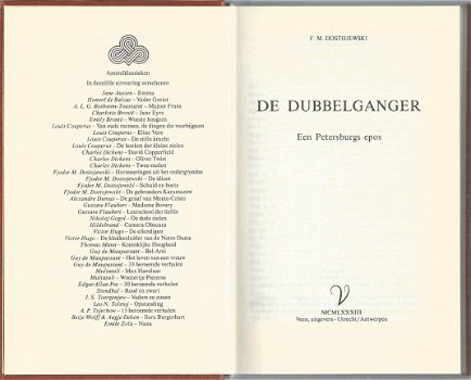 F. M. DOSTOJEWSKI**DE DUBBELGANGER**BRUINE AMSTELKLASSIEKER**ALS NIEUW.!! - 2