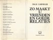 DALE CARNEGIE **ZO MAAKT U VRIENDEN EN GOEDE RELATIES** **WERELDKLASSIEKER VAN DE TOEGEPASTE PSYCHOL - 3 - Thumbnail