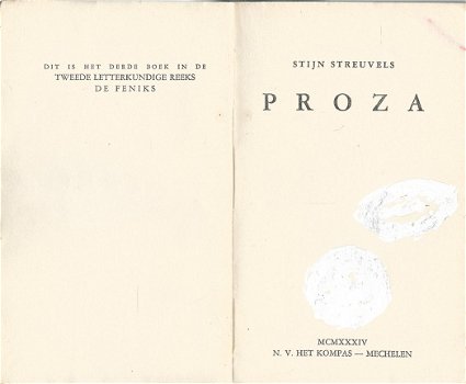 STIJN STREUVELS**PROZA**1.LENTELEVEN.2.DE VEEPRIJSKAMP.3.HET GLORIERIJKE LICHT.**KOMPAS - 3